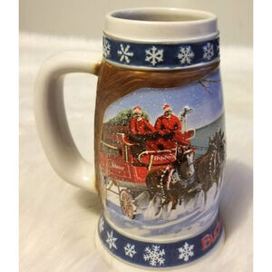 Vintage 1995 Budweiser Holiday Stein “Lighting the Way Home"